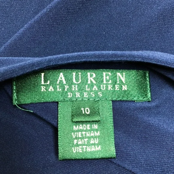 Lauren Ralph Lauren Deep Sapphire Faux Wrap Dress - Picture 6 of 8